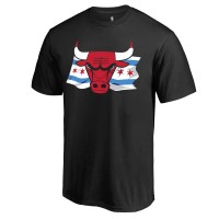 Футболка Chicago Bulls Black Hometown Collection Chicago Flag