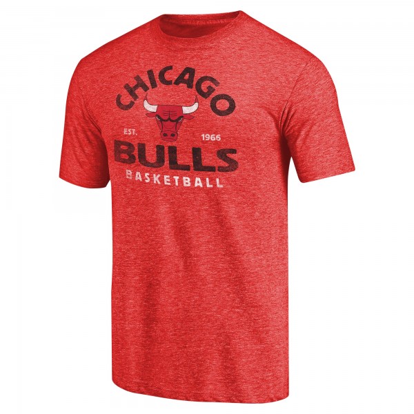 Футболка Chicago Bulls Red Vintage Arch Tri-Blend
