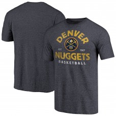 Denver Nuggets Navy Vintage Arch Tri-Blend T-Shirt