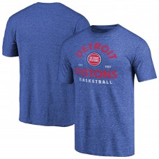 Detroit Pistons Royal Vintage Arch Tri-Blend T-Shirt
