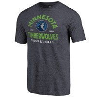 Футболка Minnesota Timberwolves Vintage Arch Tri-Blend - Navy