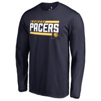 Indiana Pacers Navy Onside Stripe Long Sleeve T-Shirt