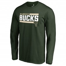Футболка с длинным рукавом Milwaukee Bucks Onside Stripe - Hunter Green