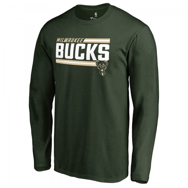 Футболка с длинным рукавом Milwaukee Bucks Onside Stripe - Hunter Green