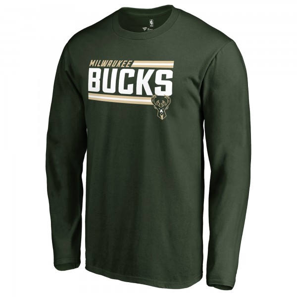 Футболка с длинным рукавом Milwaukee Bucks Onside Stripe - Hunter Green