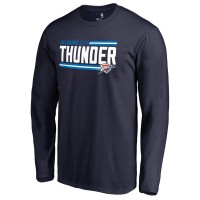 Футболка с длинным рукавом Oklahoma City Thunder Navy Onside Stripe