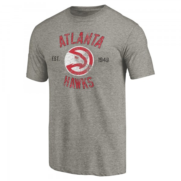 Футболка Atlanta Hawks Gray Team Heritage Tri-Blend
