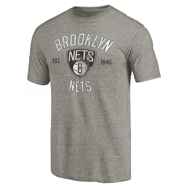 Футболка Brooklyn Nets Team Heritage Tri-Blend - Gray