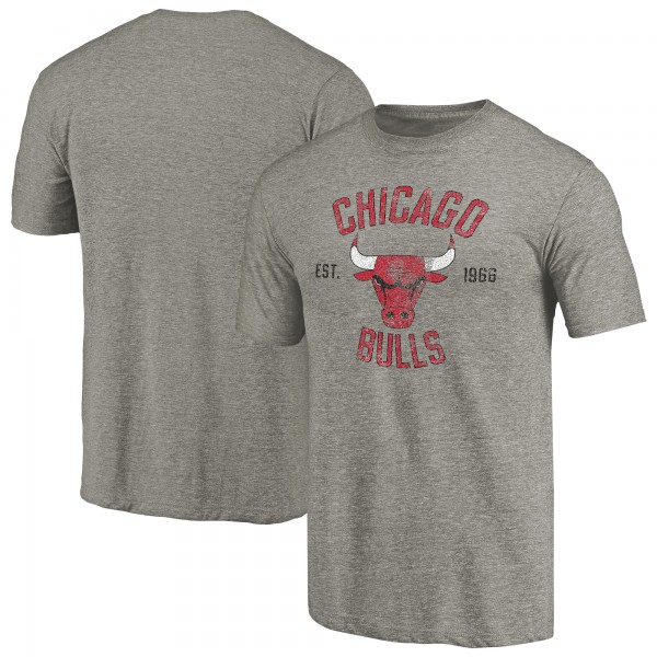 Футболка Chicago Bulls Gray Team Heritage Tri-Blend