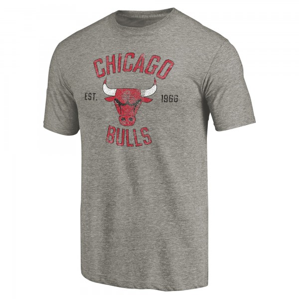 Футболка Chicago Bulls Gray Team Heritage Tri-Blend