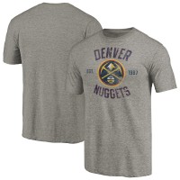 Denver Nuggets Gray Team Heritage Tri-Blend T-Shirt