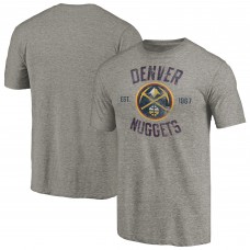 Denver Nuggets Gray Team Heritage Tri-Blend T-Shirt