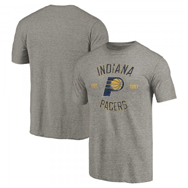 Indiana Pacers Gray Team Heritage Tri-Blend T-Shirt