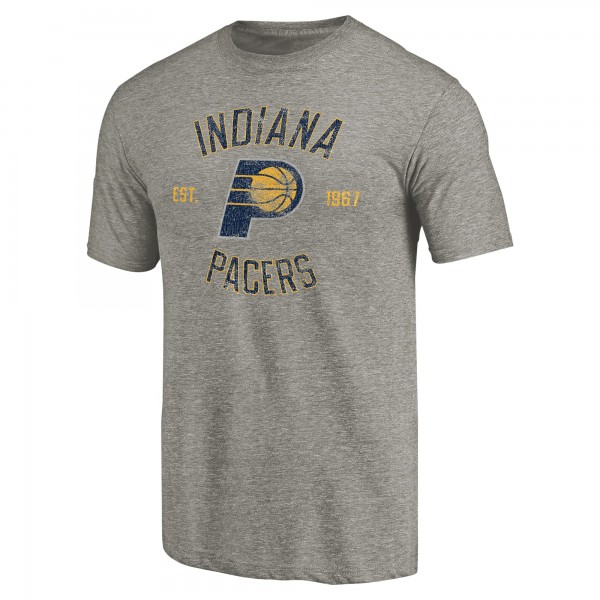 Indiana Pacers Gray Team Heritage Tri-Blend T-Shirt