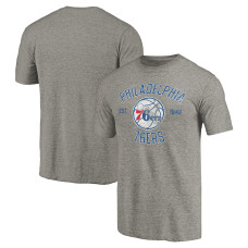 Футболка Philadelphia 76ers Gray Team Heritage Tri-Blend