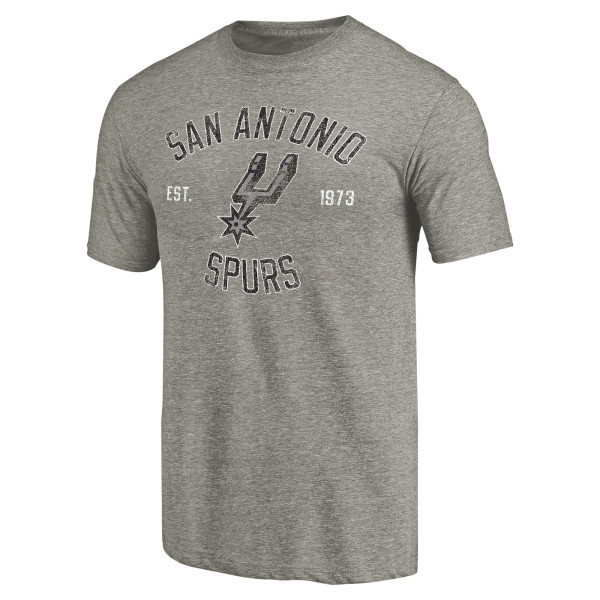 Футболка San Antonio Spurs Gray Team Heritage Tri-Blend