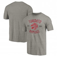 Toronto Raptors Gray Team Heritage Tri-Blend T-Shirt