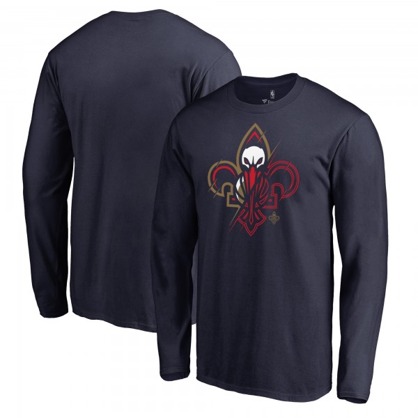 Футболка с длинным рукавом New Orleans Pelicans X-Ray - Navy