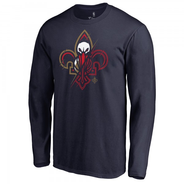 Футболка с длинным рукавом New Orleans Pelicans X-Ray - Navy
