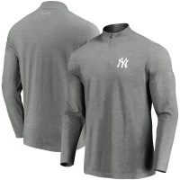 Толстовка на короткой молнии New York Yankees Under Armour Passion Performance Tri-Blend - Heathered Gray