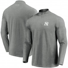 Толстовка на короткой молнии New York Yankees Under Armour Passion Performance Tri-Blend - Heathered Gray
