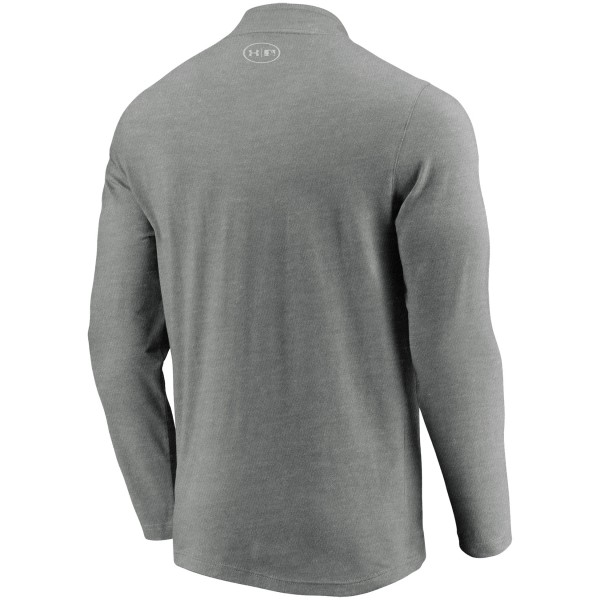 Толстовка на короткой молнии New York Yankees Under Armour Passion Performance Tri-Blend - Heathered Gray