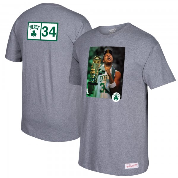Футболка Paul Pierce Boston Celtics Mitchell & Ness Graphic - Gray