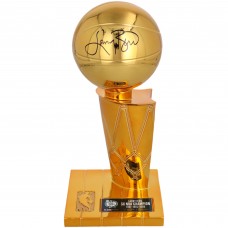 Autographed Boston Celtics Larry Bird Fanatics Authentic NBA Finals Champion Replica Larry OBrien Trophy with Sublimated Plate