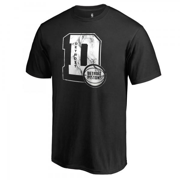 Detroit Pistons Black Letterman T-Shirt