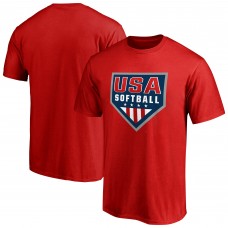 Футболка USA Softball Primary Logo - Red