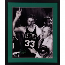 Autographed Boston Celtics Larry Bird Fanatics Authentic Framed 16 x 20 Cigar Celebration Photograph