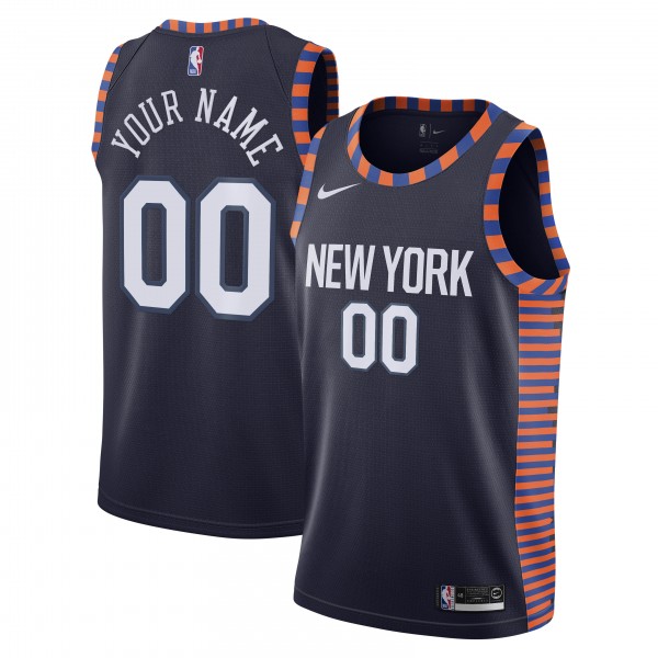 Именная игровая джерси New York Knicks Nike 2019/20 Swingman - City Edition - Navy