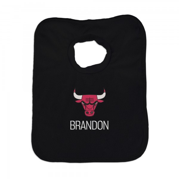 Именной слюнявчик Chicago Bulls Infant - Black