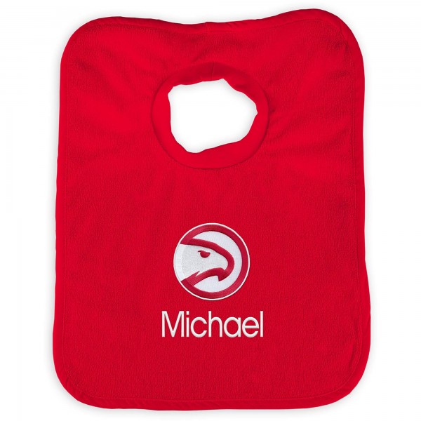 Именной слюнявчик Atlanta Hawks Infant - Red