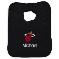 Infant Miami Heat Black Personalized Bib