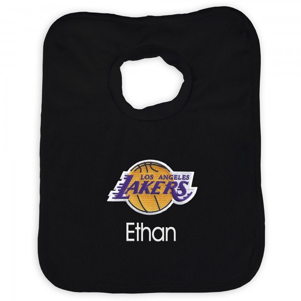 Los Angeles Lakers Infant Personalized Bib - Black