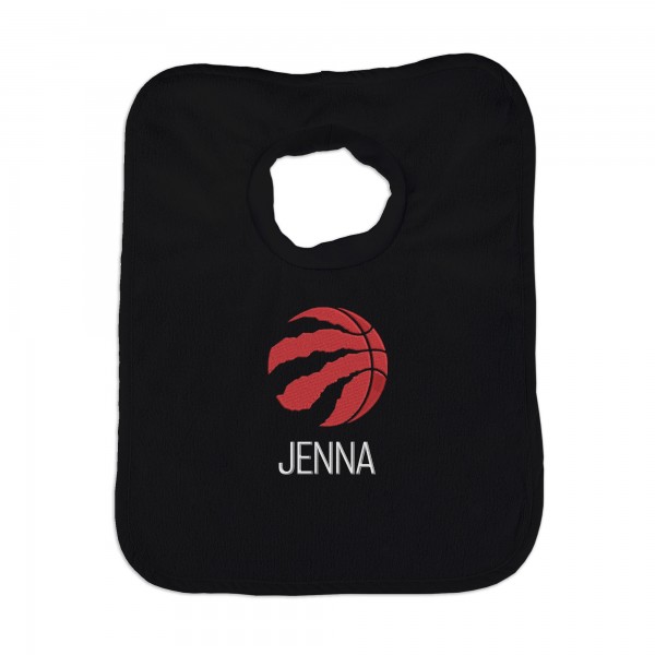 Малышам Toronto Raptors Black Personalized Bib