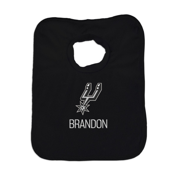 Детская Именная San Antonio Spurs Black Bib