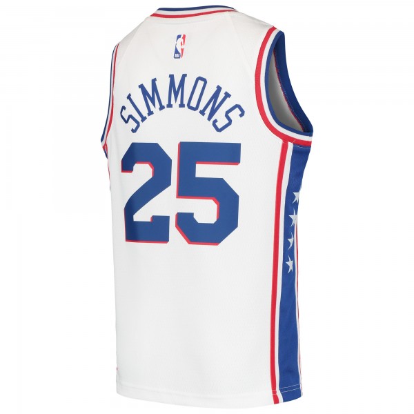 Детская игровая майка Ben Simmons Philadelphia 76ers Nike Swingman - White - баскетбольная джерси NBA