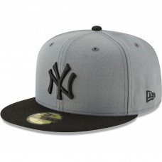 Бейсболка New York Yankees New Era Gray/Black Two-Tone 59FIFTY
