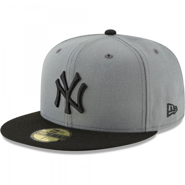 Бейсболка New York Yankees New Era Gray/Black Two-Tone 59FIFTY