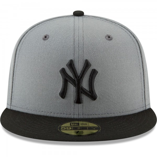 Бейсболка New York Yankees New Era Gray/Black Two-Tone 59FIFTY