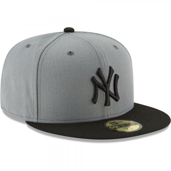 Бейсболка New York Yankees New Era Gray/Black Two-Tone 59FIFTY