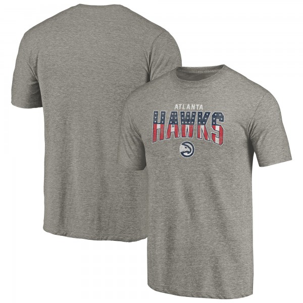 Футболка Atlanta Hawks Gray Freedom Tri-Blend