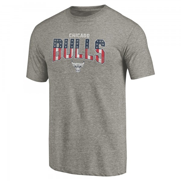 Футболка Chicago Bulls Gray Freedom Tri-Blend