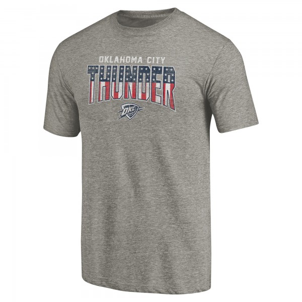Футболка Oklahoma City Thunder Gray Freedom Tri-Blend