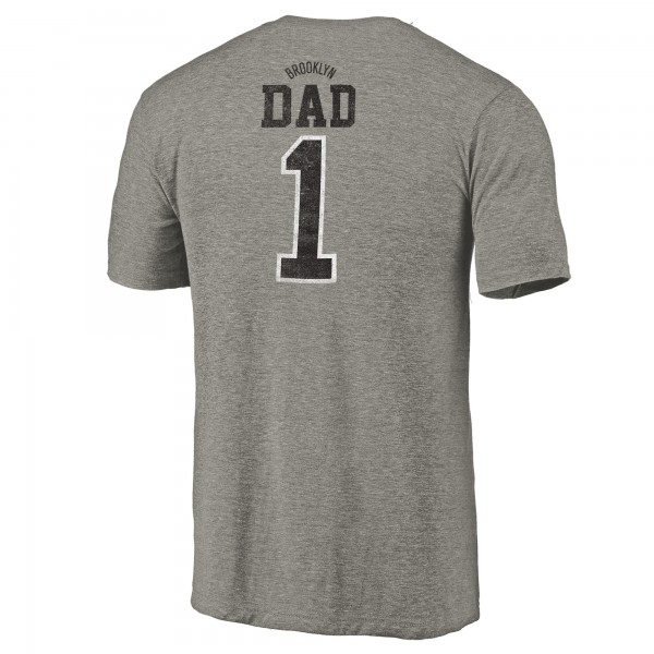Футболка Brooklyn Nets Greatest Dad Tri-Blend - Gray