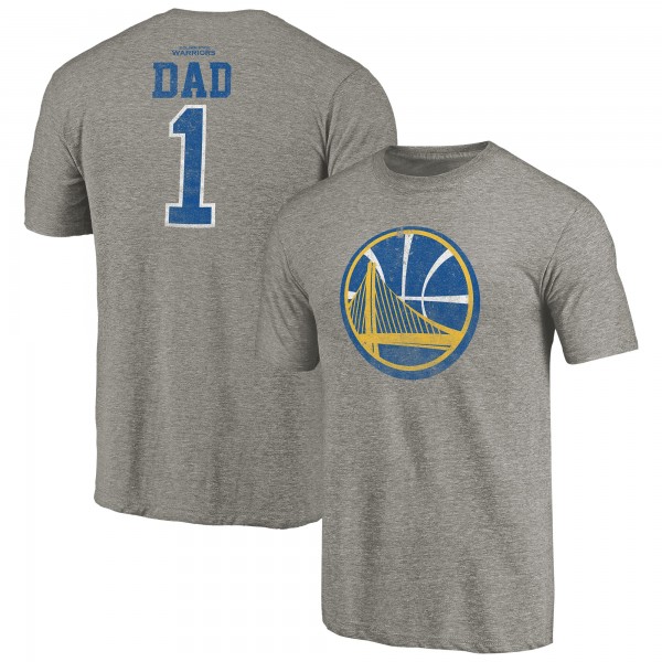 Футболка Golden State Warriors Greatest Dad Tri-Blend - Gray