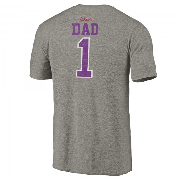 Футболка Los Angeles Lakers Greatest Dad Tri-Blend - Gray