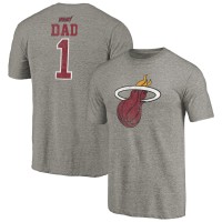 Футболка Miami Heat Gray Greatest Dad Tri-Blend